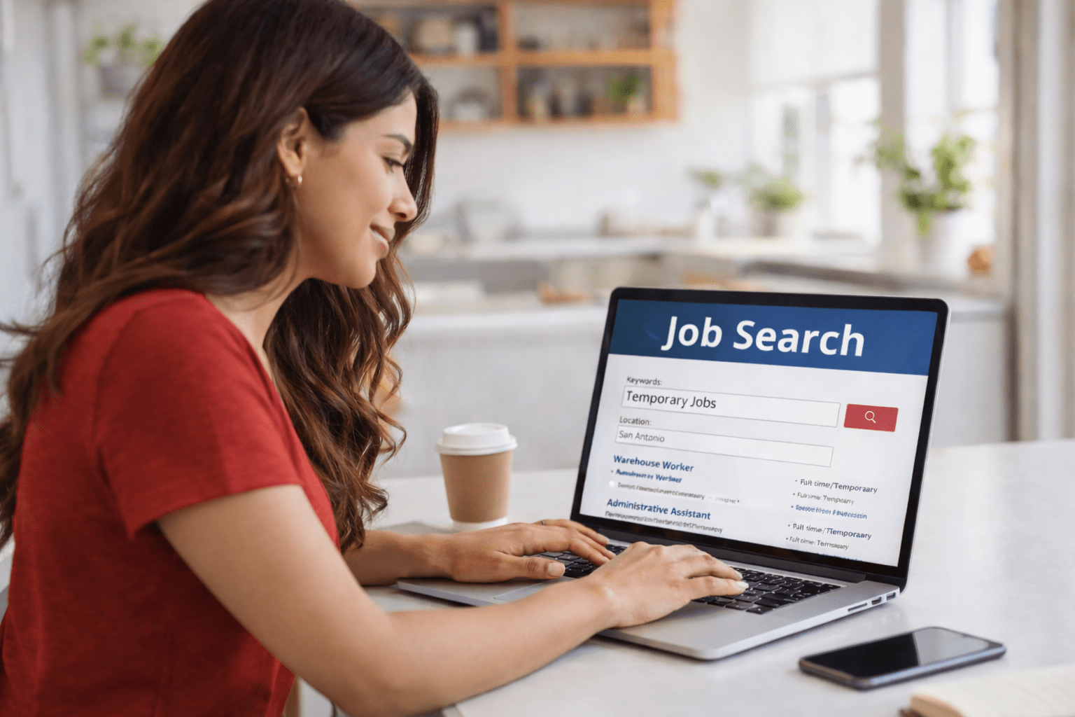 Job seeker preparing for work
